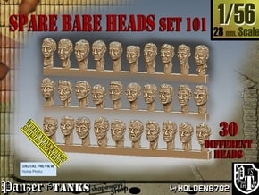 1/56 BareHeads Set101 in Tan Fine Detail Plastic