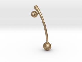 Ball Weighted Earring (without post) in Polished Gold Steel