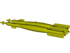 1/12 scale Raytheon GBU-12 Paveway II bombs x 2 in Tan Fine Detail Plastic