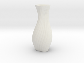 Hips Vase in White Natural Versatile Plastic