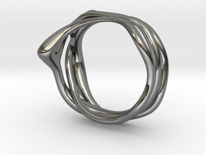 Euterpe ring in Fine Detail Polished Silver: 3 / 44
