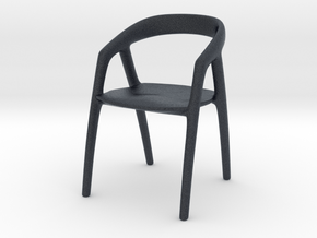 Miniature Chair DC 09 - Miyazaki  in Black PA12: 1:12