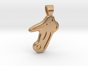Football [pendant] in Polished Bronze