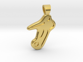 Football [pendant] in Polished Brass