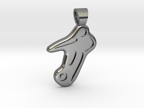 Football [pendant] in Polished Silver