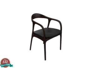 Miniature Neva Chair - Artisan in White Natural Versatile Plastic: 1:12