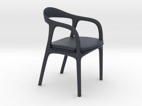 Miniature Neva Chair - Artisan in Black PA12: 1:12