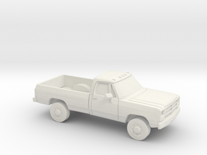 1/87 1988-91 Dodge Ram Regular Cab in White Natural Versatile Plastic