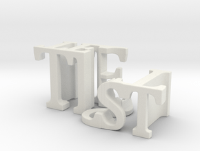 3dWordFlip: TEst/teST in White Natural Versatile Plastic