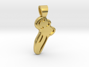 Handball [pendant] in Polished Brass