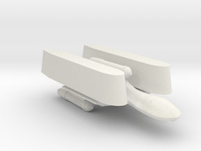 3788 Scale Romulan SparrowHawk-T 2-Pod Transport in White Natural Versatile Plastic