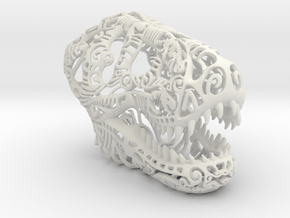 T-Rex Skull in White Natural Versatile Plastic