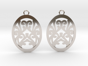 Olwen earrings in Rhodium Plated Brass: Small