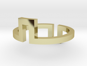 Rectangle Illusion Ring in 18k Gold Plated Brass: 5 / 49