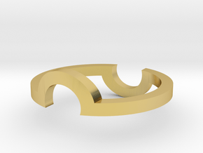 Circle Illusion Ring in Polished Brass: 5 / 49