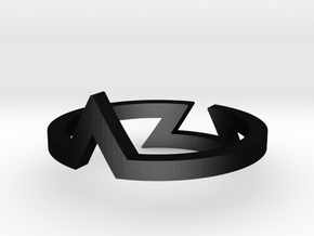 Triangle Illusion Ring in Matte Black Steel: 5 / 49