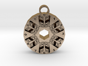 time is money pendant 1 in Polished Gold Steel
