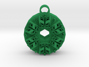 time is money pendant 2 in Green Processed Versatile Plastic