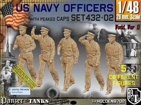 1/48 USN Officers Set432-02 in Tan Fine Detail Plastic