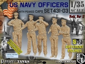 1/35 USN Officers Set431-03 in Tan Fine Detail Plastic