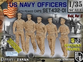 1/35 USN Officers Set432-01 in Tan Fine Detail Plastic