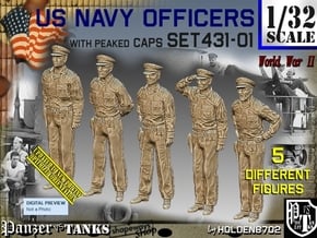 1/32 USN Officers Set431-01 in Smooth Fine Detail Plastic