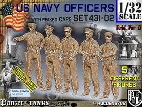 1/32 USN Officers Set431-02 in Tan Fine Detail Plastic