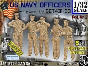 1/32 USN Officers Set431-03 in Tan Fine Detail Plastic