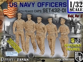 1/32 USN Officers Set432-01 in Tan Fine Detail Plastic