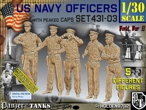 1/30 USN Officers Set431-03 in White Natural Versatile Plastic