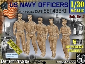 1/30 USN Officers Set432-01 in White Natural Versatile Plastic