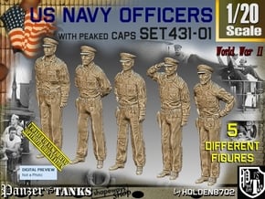 1/20 USN Officers Set431-01 in White Natural Versatile Plastic