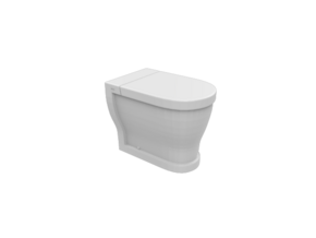 Miniature Opera Tondo Ceramic Toilet - Ciero in White Natural Versatile Plastic: 1:12