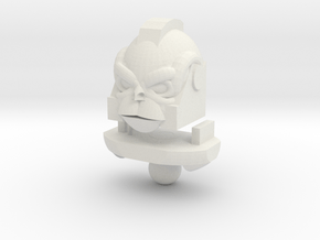 Monkey Bot Head in White Natural Versatile Plastic