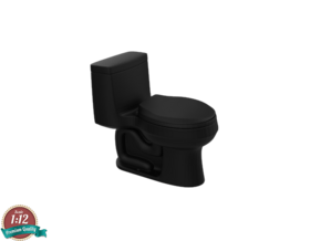 Miniature CIMARRON Toilet - Kohler Brother in White Natural Versatile Plastic: 1:12