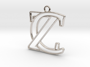 Initials C&Z monogram in Platinum