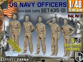 1/48 USN Officers Set435-01 in Tan Fine Detail Plastic