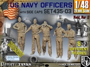 1/48 USN Officers Set435-03 in Tan Fine Detail Plastic