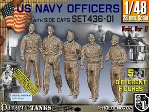 1/48 USN Officers Set436-01 in Tan Fine Detail Plastic