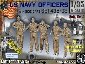 1/35 USN Officers Set435-03 in Tan Fine Detail Plastic