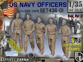 1/35 USN Officers Set436-01 in Tan Fine Detail Plastic