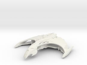 Romulan Jhu'ael Class Warbird in White Natural Versatile Plastic