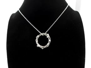 Crown of Thorns Pendant - Christian Jewelry in Polished Silver