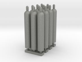 1:87 Gas Cylinders Pack of twelve in Gray PA12