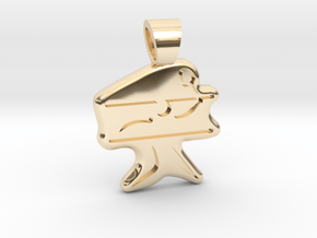 Badminton [pendant] in 14k Gold Plated Brass