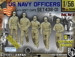 1/56 USN Officers Set438-01 in Tan Fine Detail Plastic