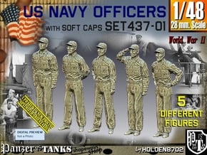 1/48 USN Officers Set437-01 in Tan Fine Detail Plastic