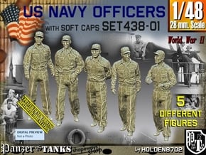 1/48 USN Officers Set438-01 in Tan Fine Detail Plastic