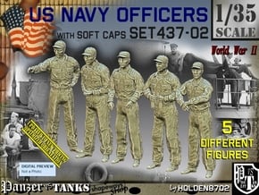 1/35 USN Officers Set437-02 in Smooth Fine Detail Plastic