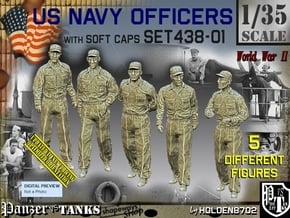 1/35 USN Officers Set438-01 in Tan Fine Detail Plastic